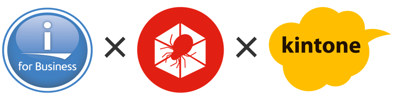 AS/400モダナイゼーションのご提案：IBMi(AS/400)-DataSpider-kintoneロゴ